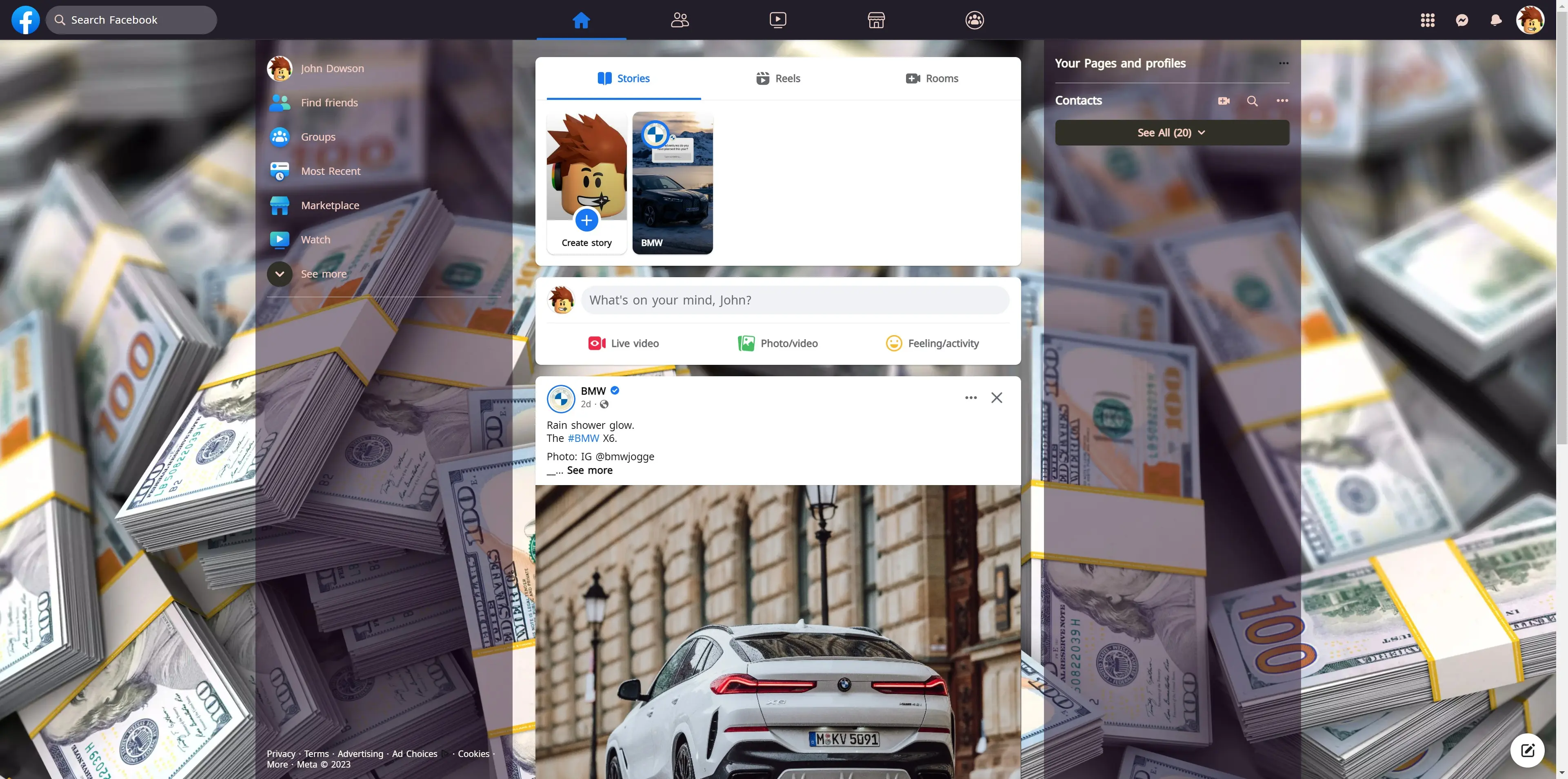 Dollar bills screenshot of Other
